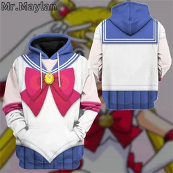 Sailor Moon Custom Cosplay Apparel 3D Full Printed Unisex Hoodie Men Sweatshirt Streetwear Zip Pullover Casual Jacket Tracksuits