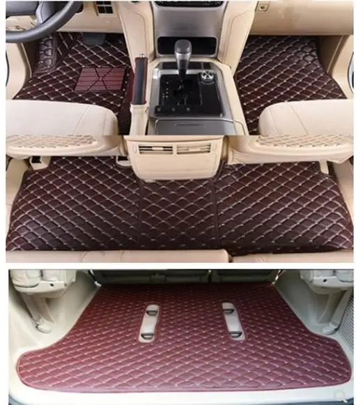 High quality rugs! Custom special car floor mats + trunk mat for Toyota Land Cruiser Prado 120 2009-2002 7 seats durable carpets