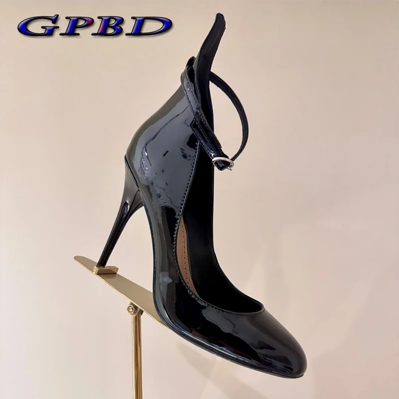 

GPBD Designer Handmade Women Thin High Heel Pumps Elegant Pointed Toe High Heels Shoes Woman Solid Thin Heel Sandals for Women