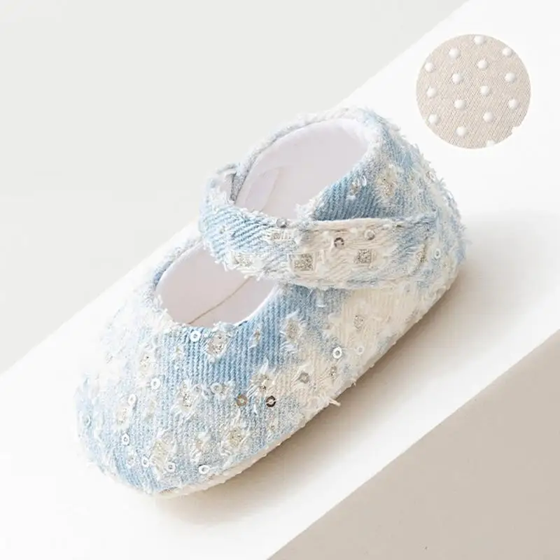 أحذية مشي للفتيات حديثي الولادة، أحذية أرضية غير قابلة للانزلاق مع نسيج مسامي وقبضة آمنة للاستخدام المنزلي اليومي الآمن #5