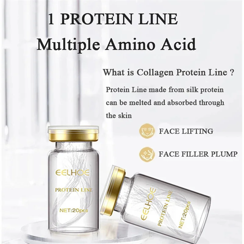 Protein Thread Lifting Kit Face Lift Firming Absorbable Anti-Aging Facial Serum Collagen Wrinkle Remove Skin Care Essence