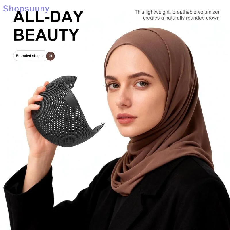 [SU]Hijab Crown Anti Slip Design Breathable Mesh For Muslim Women Comfy Daily Wear Portable Nylon Headscarf Holder[SU]