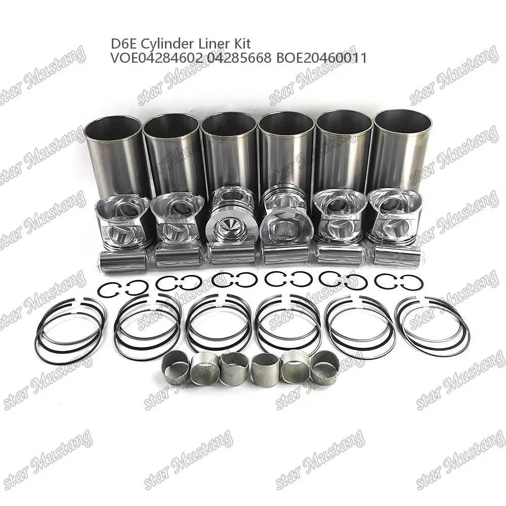 D6E Cylinder Liner Kit VOE04284602 04285668 VOE20460011 For VOLVO DEUTZ Diesel engine parts