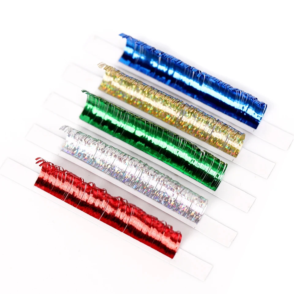 New Individual Shiny Colorful Eyelash Extension Tinsel Holographic Lash Makeup Mix Color Glitter Spike Tinsel Eyelash Extensions