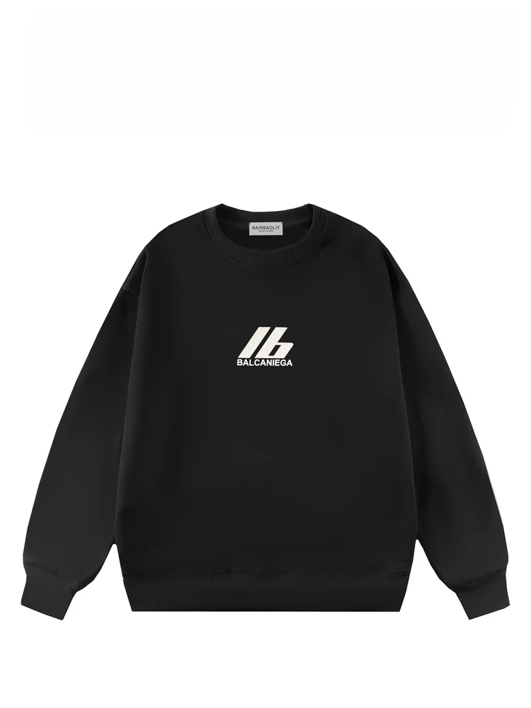 

Мужская модная повседневная толстовка BAIRBAOLIY в стиле ретро с простым принтом, из смесового хлопка и полиэстера, приталенного кроя, в городском стиле