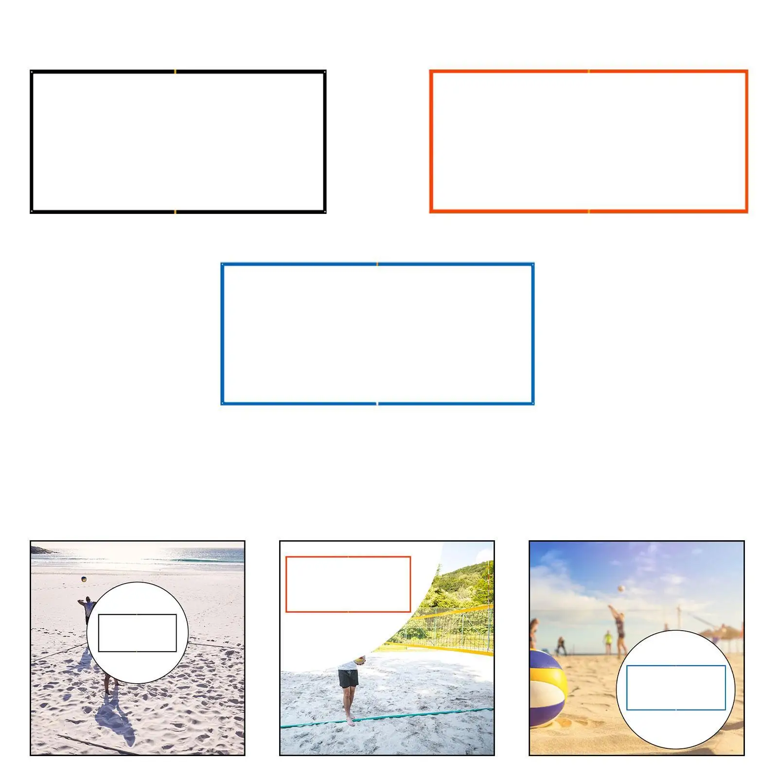 

Портативный маркер из полиэстера для пляжного волейбола для песка на заднем дворе на открытом воздухе