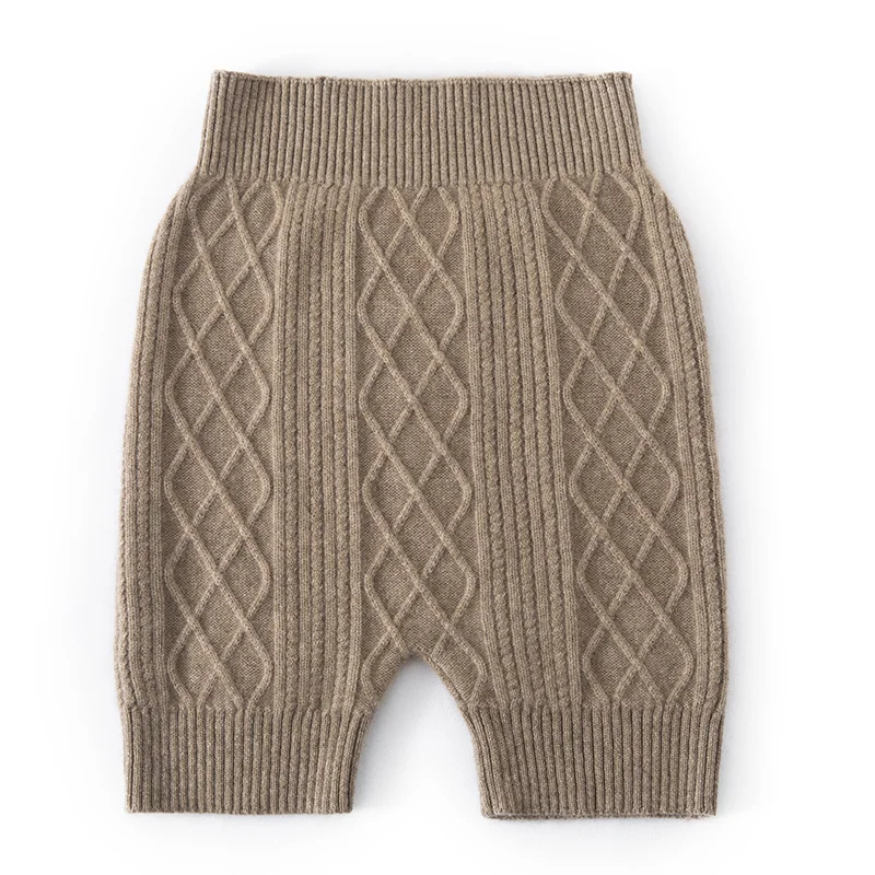 กางเกงขาสั้นฤดูใบไม้ร่วงและฤดูหนาวใหม่สําหรับผู้หญิง, กางเกงแคชเมียร์ถัก, ทันสมัยและลําลอง, กางเกงกอดสะโพกหนา jacquard