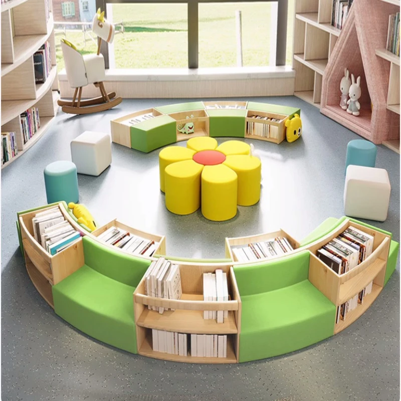 Library lobby lounge area reception waiting area special-shaped training institution creative sofa