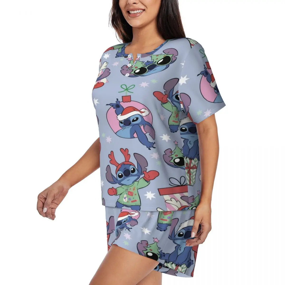 Pigiama da donna Disney Set da 2 pezzi per donna Abito casual a maniche lunghe