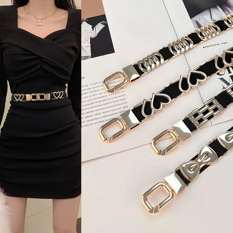 

2023 New Fashion Elastic Belt Women's Dress Suit Decoration High Quality Temperament Waistband Versatile Women's Elastic Belt