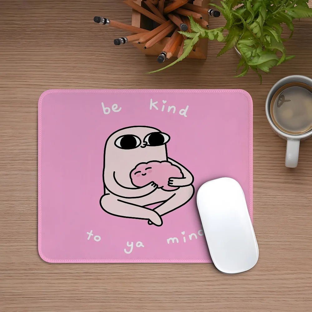 Kawaii K-ketnipz Pink Mouse Pad Gaming Esports Mousepad Laptop Computer Locking Edge Office Desk Mat Rubber Small Anti Slip Pad