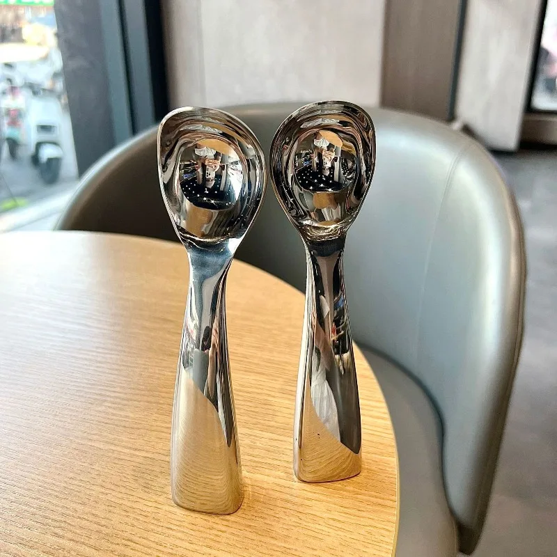 

Ice Cream Scoop with Standing Hollow Handle Ice Cream Dessert Sugar Spoon Tableware Household Kitchen Goods