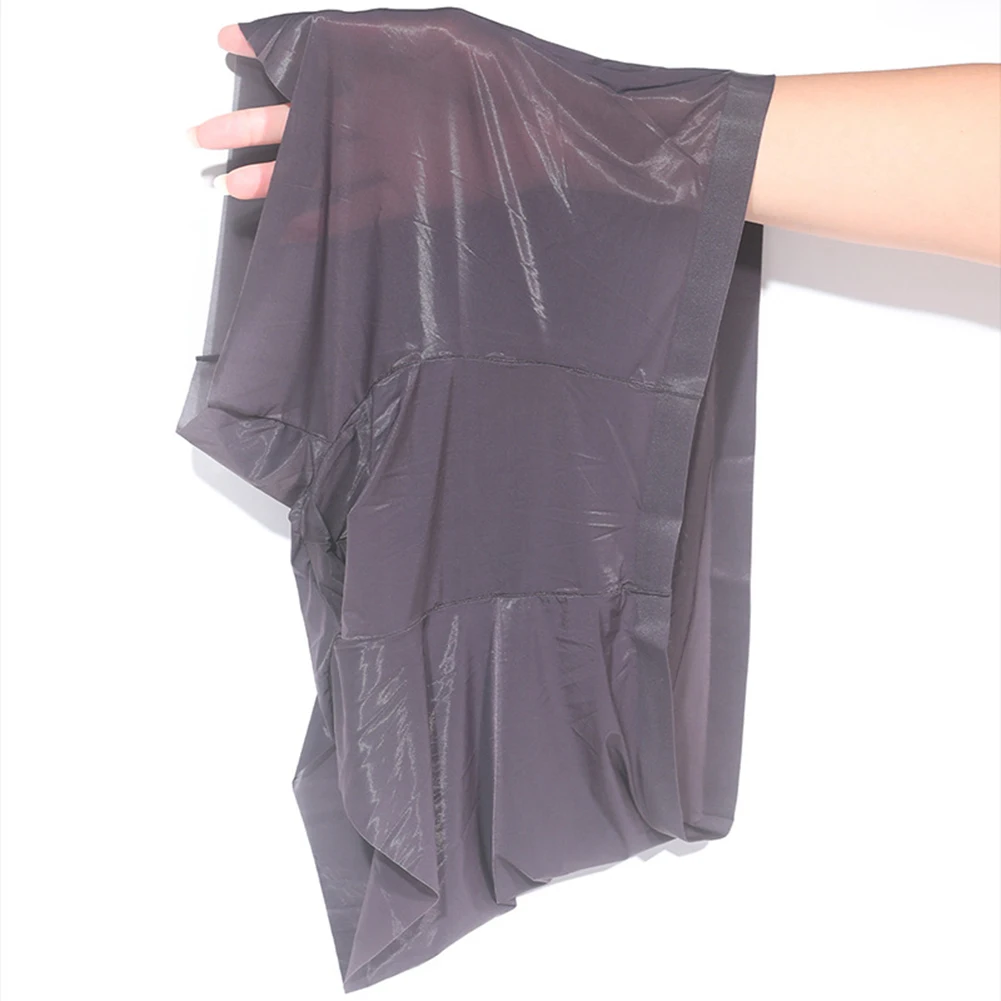 Men Ice Silk Seamless Breathable Mens Sexy Underwear Stretch Underpants Summer Men's Panties See Through Boxershorts Soft Trunks