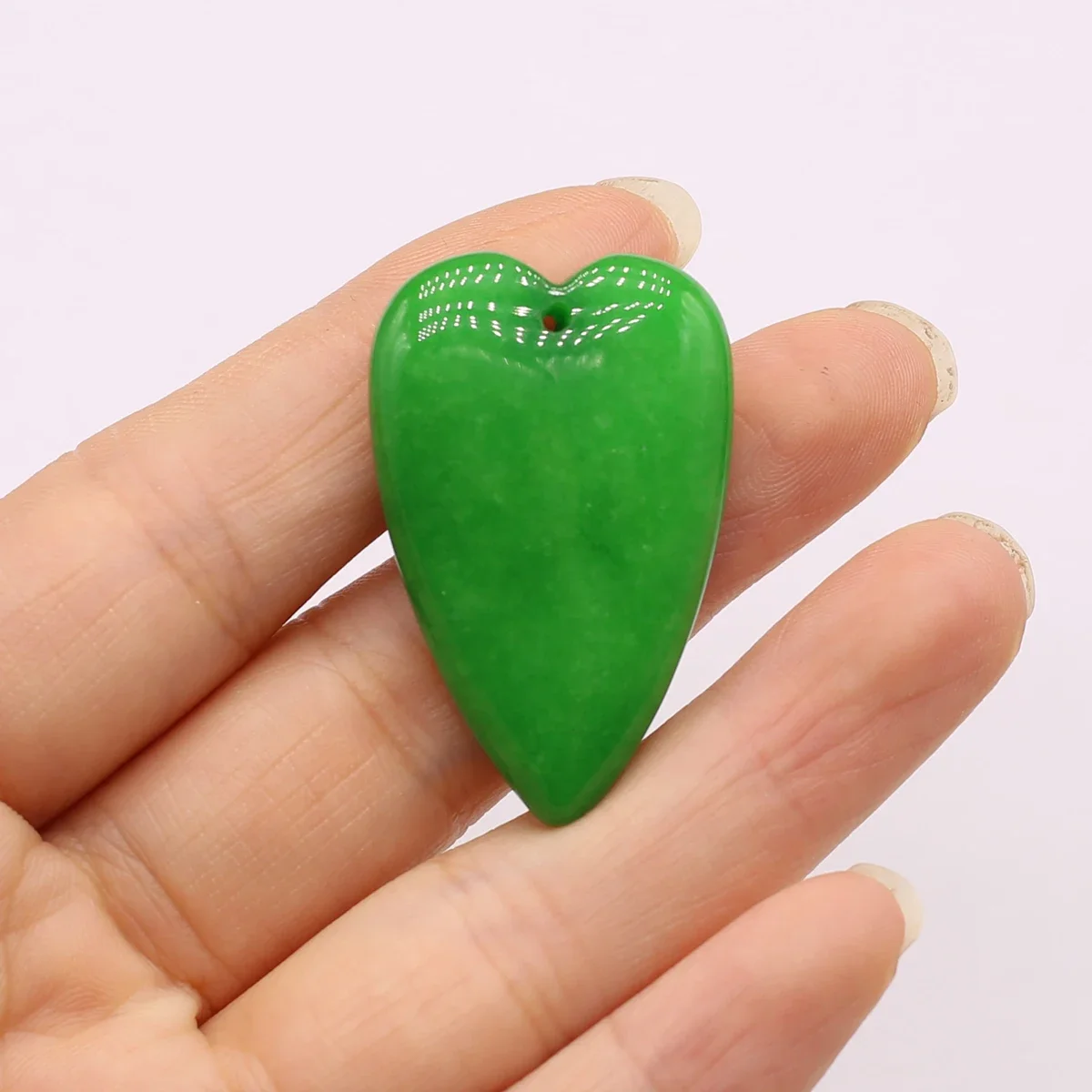 1pc 25x40mm Heart Crystal Pendant Natural Stone Rose Quartz Charms for Jewelry Making Supplies DIY Necklace Earrings Accessories