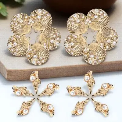 

1 Set Of Mini Conch Seashell Charms Pendants For Diy Jewelry Making Craft Supplies Alloy Shell Decor Charms Earring Necklace