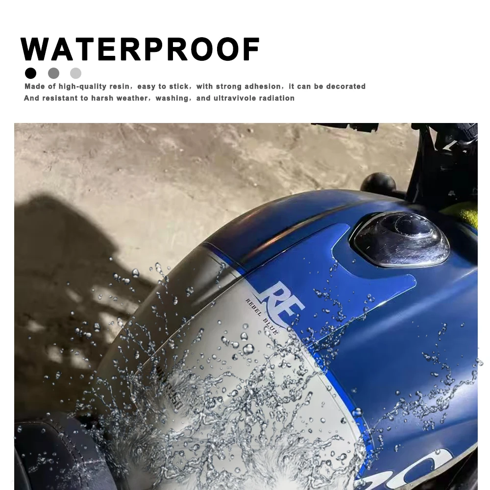 3D Gel Resin Stickers Motorcycle tank pad Protectors Sticker Waterproof Scratch-Resistant for HNTR 350
