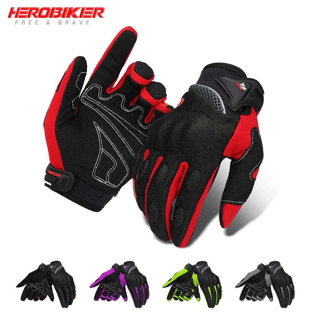 

New Full Finger Motorcycle Gloves Breathable Motocross Racing Gloves Non-slip Wear-resistant Touch Screen Moto Biker Gloves