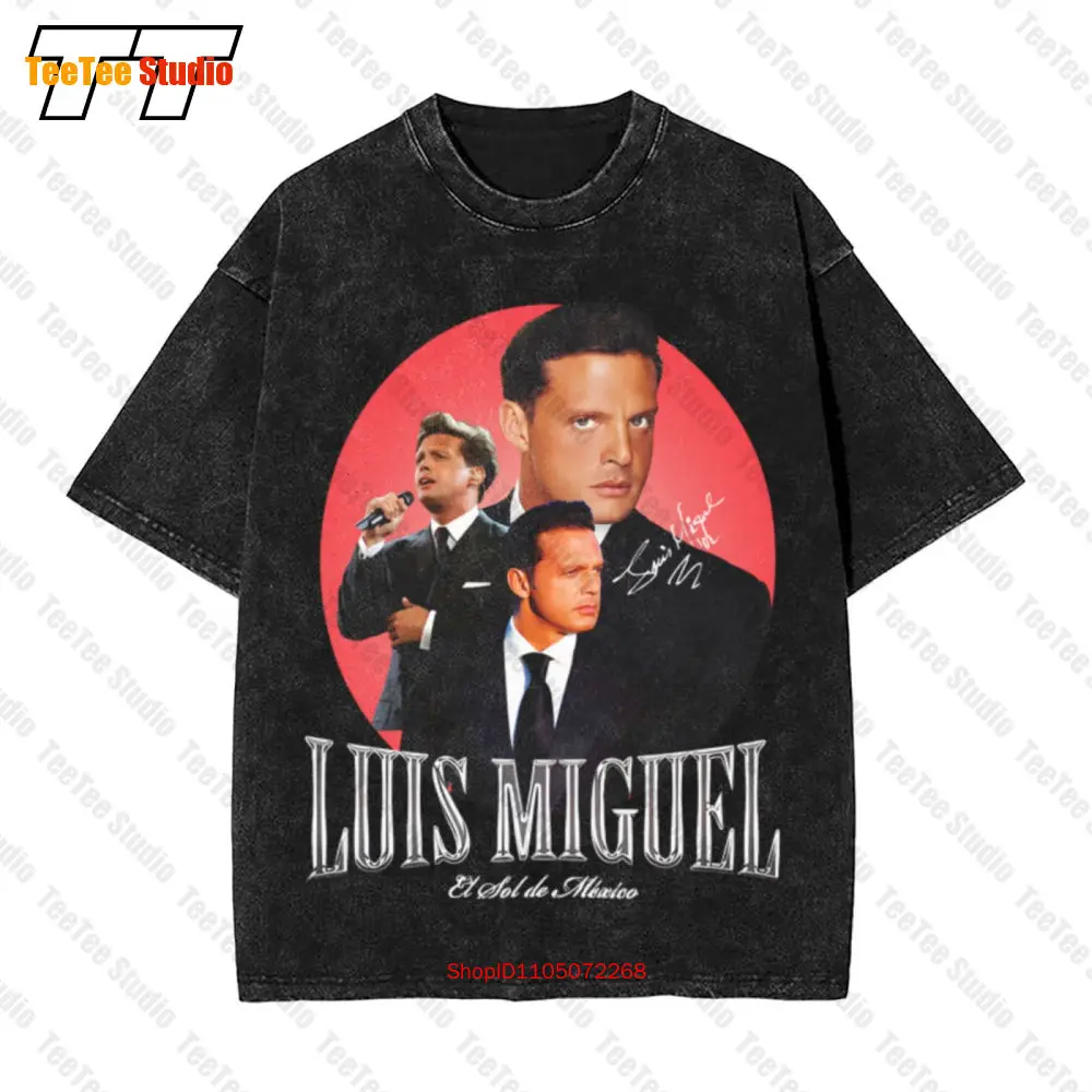 

Luis Miguel Signature Black Vintage Oversized T-Shirt Cotton For S 4Xl Na685 KH5P