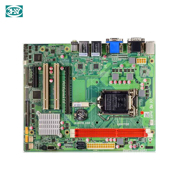H81/H87  2PCI Slot Intel LGA1150 I3/i5/i7 Gen 4th CPU Industrial Embedded Micro ATX Industrial Motherboard