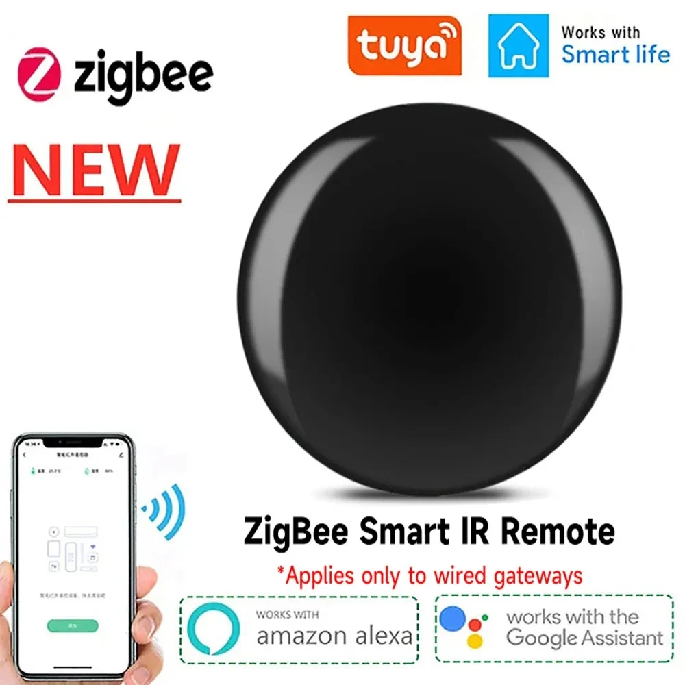 Tuya Zigbee IR Smart Remote Control For Air Conditioner TV Smart Home Infrared Universal Remote Controller For Alexa Google Home