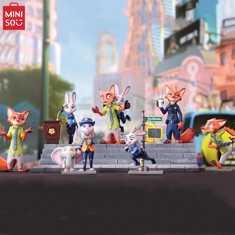 TOP TOY Blind Box MINISO Disney Zootopia Judy Hopps & Nick Wilde's Story Series Modell Niedliches Ornament Kinderspielzeug Geburtstagsgeschenk