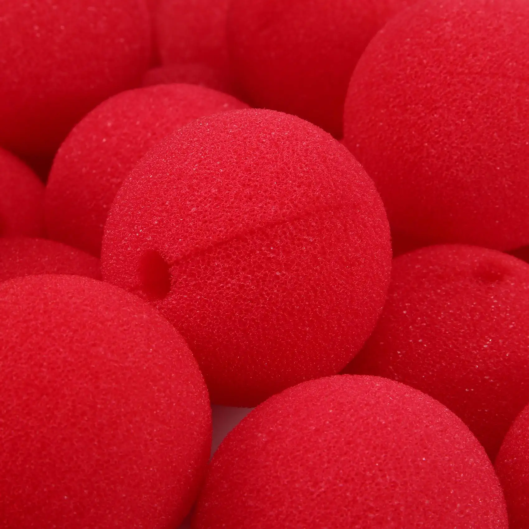 J1UL1N 30 piezas de narices de payaso rojas de 2x2 pulgadas para cosplay, fiestas, disfraces de Halloween, suministros de Navidad