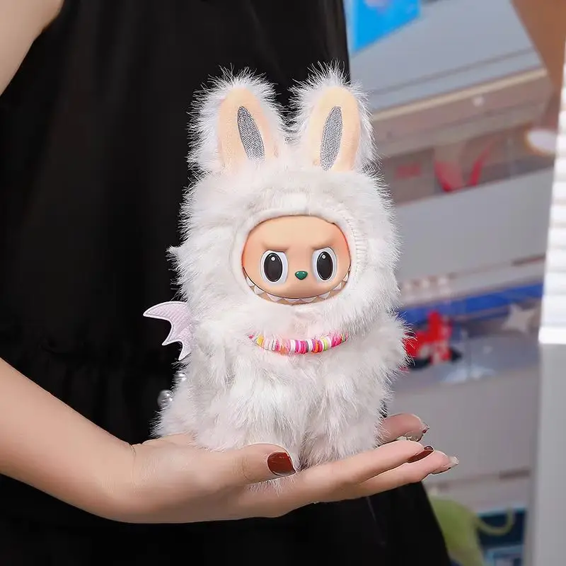 

Одежда для Labubu V4, очаровательная кукла-динозавр Wacky Mart, красочный наряд для куклы Labubu с вьющимися волосами, наряд для коллекционной одежды