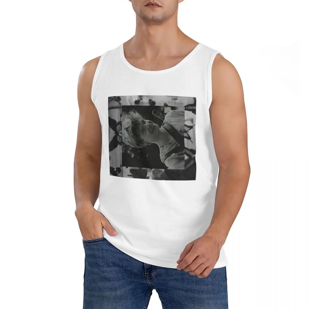 100% Cotton The Maze Runner Newt Blanket Sleeveless T-Shirt Men Workout Sports Clothing Tops Men's Crew Neck Vest