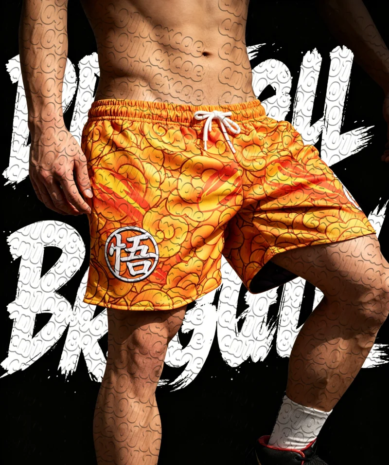 Summer Hot Sale Dragon Ball Retro Cloud Pattern Wu Symbol 3DPrint Sports Shorts Unisex Anime Manga Basketball Beach Board Shorts