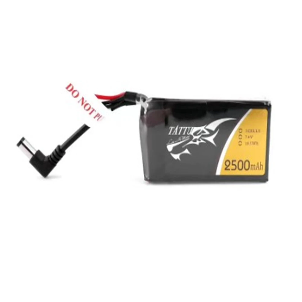 TATTU FPV 2500mah 7.4V 2S FPV Video Glasses Battery DC3.5mm