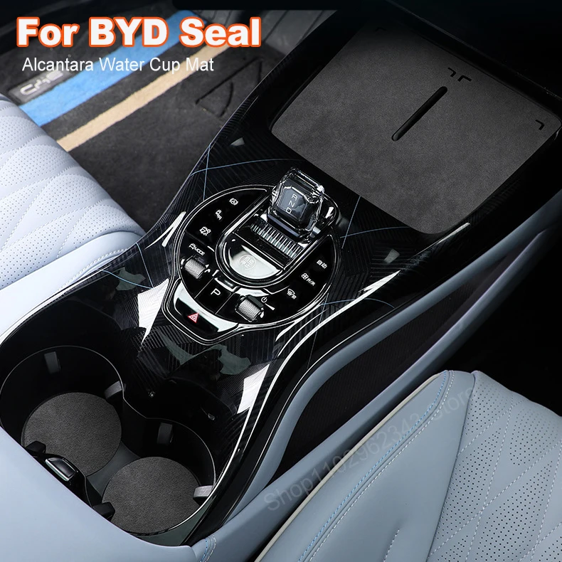 

Suitable for BYD SEAL 2022 Car Suede Alcantara Non-slip Water Cup Center Console Groove Mat Interior Accessories