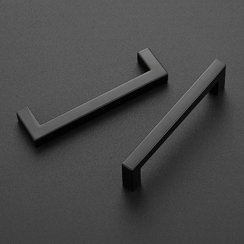 30 Pack 5 Inch Kitchen Square Cabinet Handles Matte Black Pulls Drawer Hardware for Cabinets Cupboard