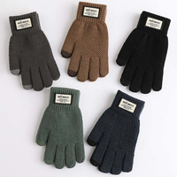 Xiaomi Autumn and Winter Plus Size Gloves Men's Plus Velvet Thick Jacquard Knitted Warm Wool Touch Screen Gloves for Outdoor