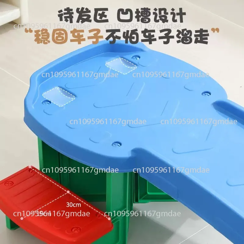 Plastic Toy Roller Coaster Game For Children Three-stage Sliding Car