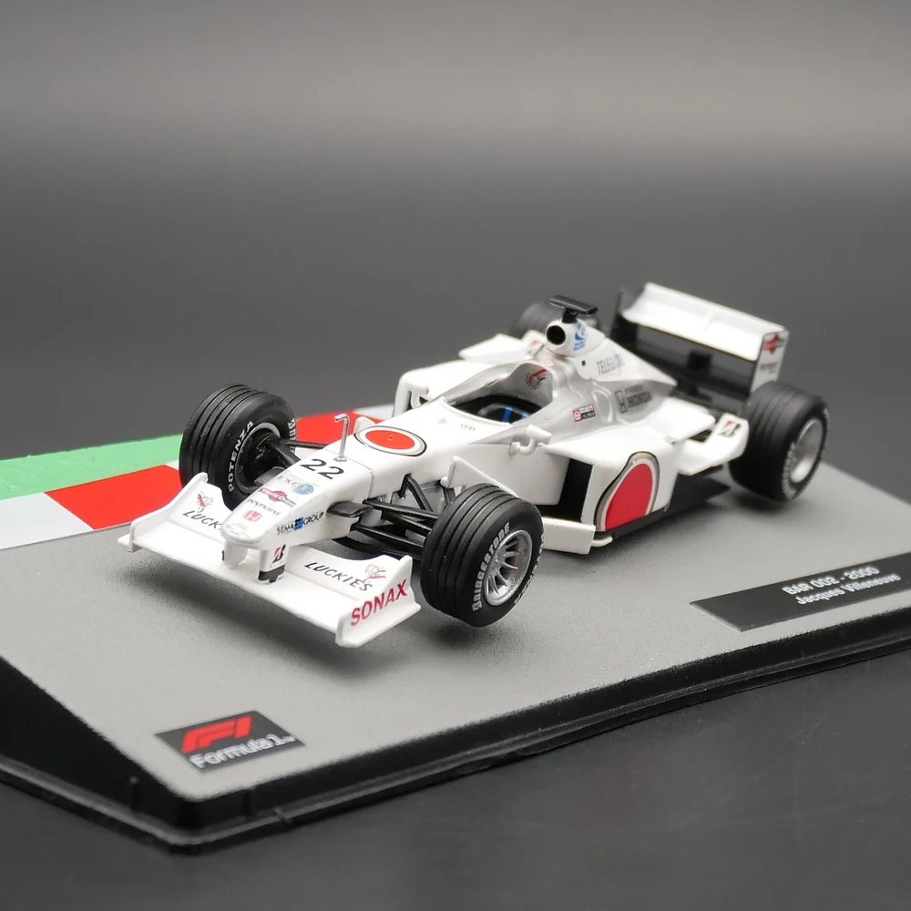 Ixo 1:43 Bar 002 2000 Jacques Villeneuve odlany Model samochodu pojazd metalowa zabawka