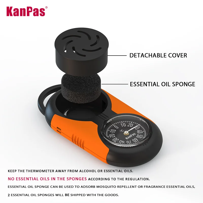 KANPAS Thermometer Compass Kit /Quality Thermohygrometer Kit / for Outdoor, Camping,Hiking,Trekking,hunting,LiveSaving,Survival