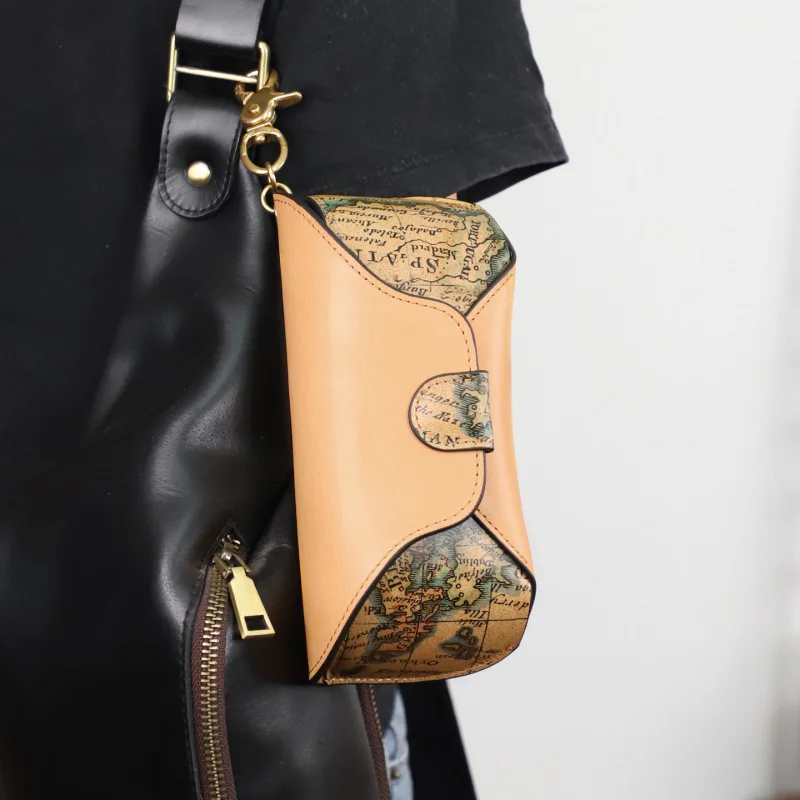 Thickened Sunglasses Pouch with Nose Pads Shaping Glasses Case Genuine Cow Leather Eyewear Accessories
