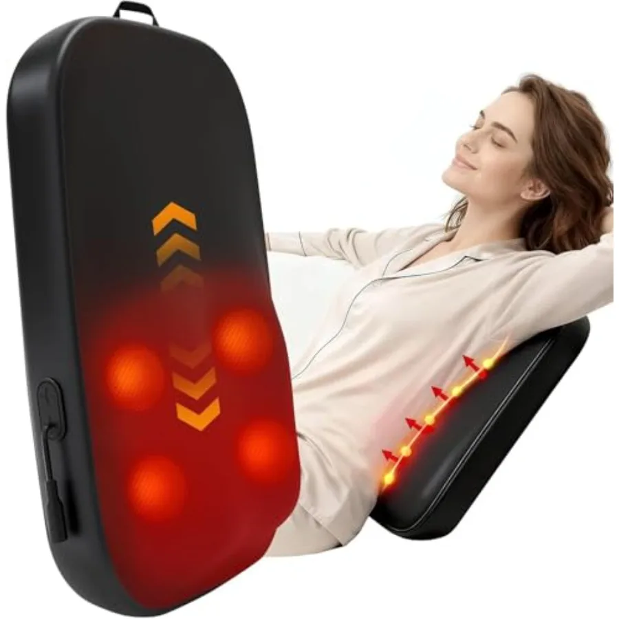 

Back Massager for Pain Relief Deep Tissue, Back Massager with Heat, Deep Kneading Massage for Back, Adjustable Intensity and Du