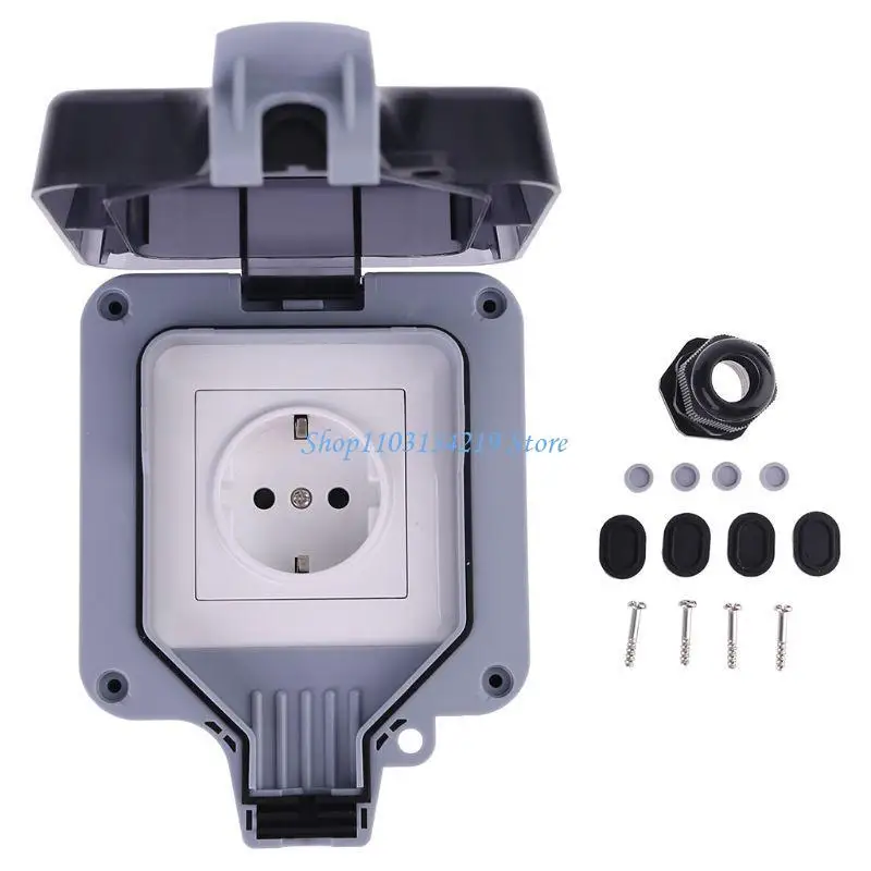 N5KC Outdoor Wall Switch Socket IP66 Weather&Dust Proof Power Outlet EU Standard