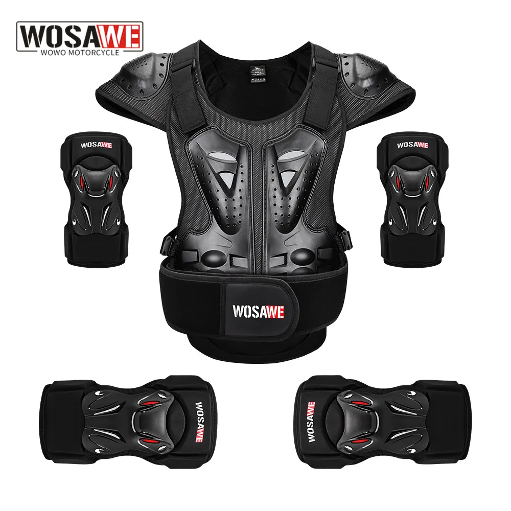 WOSAWE Motorcycle Jacket Men Body Armor Skateboard Ski Armor Moto Motocross Racing Jacket Riding Motorbike Moto Knee Protection