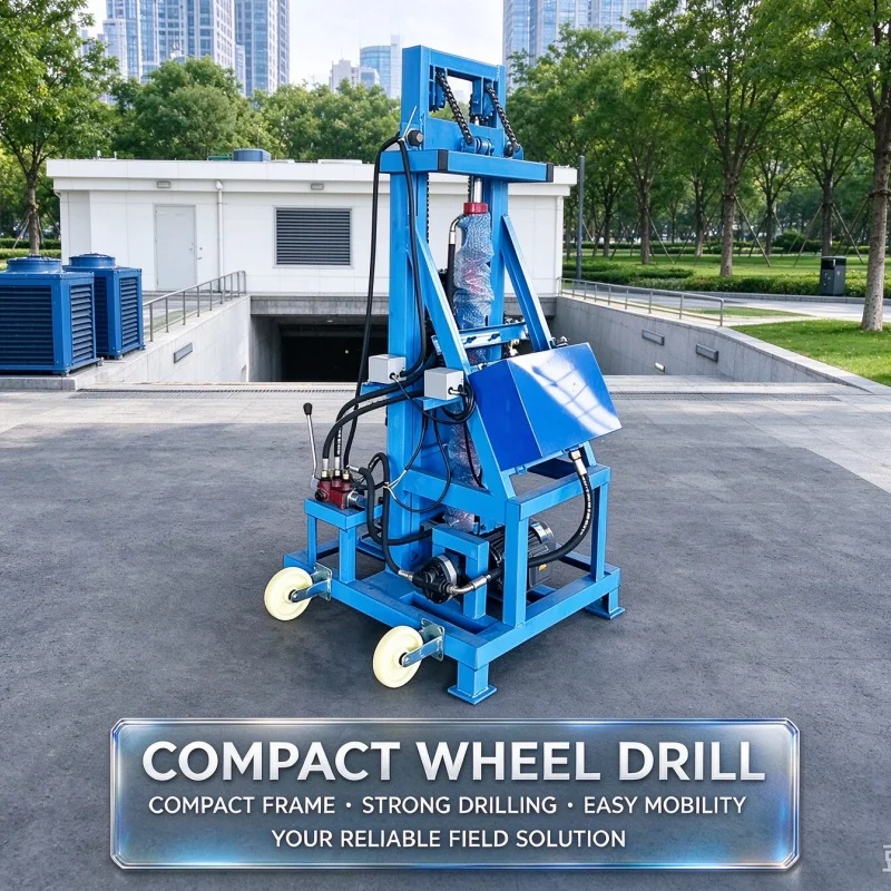 Customized Small Lifting Movable Borehole Drilling Rig, Water Well Drilling Equipment for Mountain Farmer Courtyard