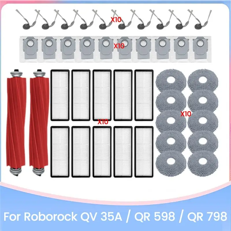 

AEB1-Пылесосная щетка HEPA-фильтр, тканевый мешок для пыли, замена для деталей пылесоса Roborock QR 798/QV 598/QV 35A