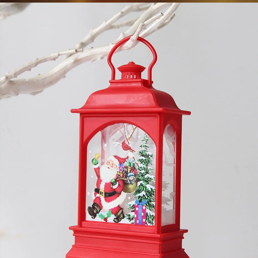 Xmas Lantern Decoration Plastic LED Lamp Christmas Festival Table Light Party Lighting Decorative Lamp for Dining Table