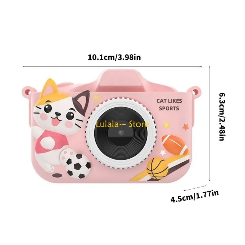 Y4QA tập trung trẻ máy ảnh kỹ thuật số 2.0 inch màn hình IPS SHOKNOMPROOK CROUND Sáng tạo Học phụ kiện