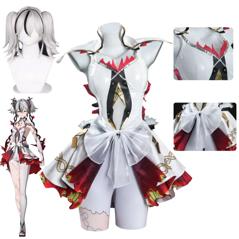 

Anime Game Wuthering Waves Cedrela Cosplay Costume Wig Sets Cedrela Role Play Halloween Cosplay Sets