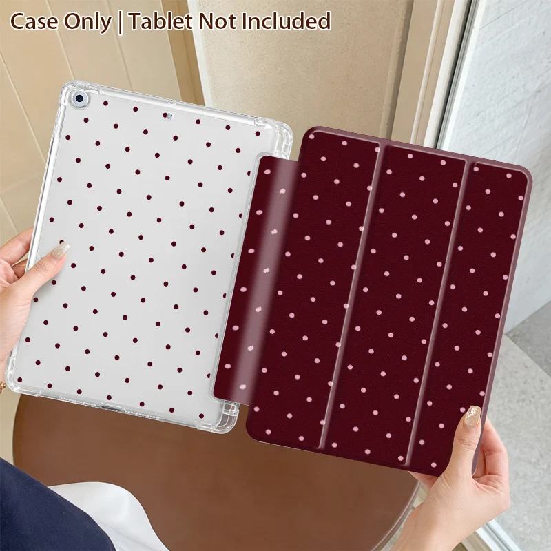 Double-Sided Printed Tri-Fold Case for iPad 7/8/9/10/11 Air 4/5/6 Pro 11 Mini 6/7, iPad10.2/10.9inch，Auto Sleep Wake Stand Cover
