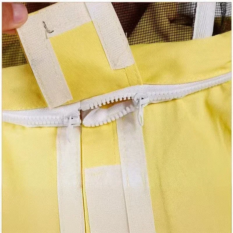 1PCS Yellow Cotton Jumpsuit Children's Bee-proof Suit Space Suit Anti-bee Cap Beekeeping Tools