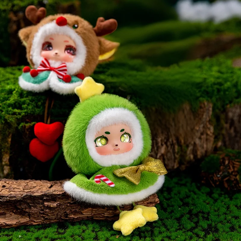 

Christmas Tree Vinyl Stuffed Dolls Kawaii Deer Pendant Keychain Christmas Holiday Decoration Holiday Surprise Gifts