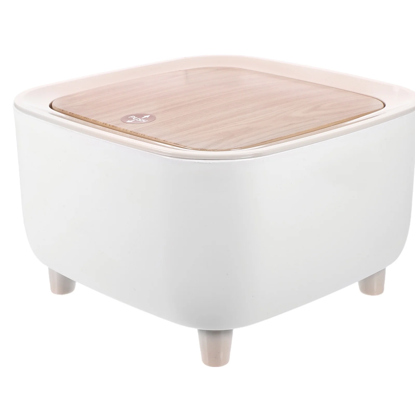 

Small Desktop Trash Can Compact Garbage Bin for Bedroom Office Kitchen Home Household Waste Container Storage