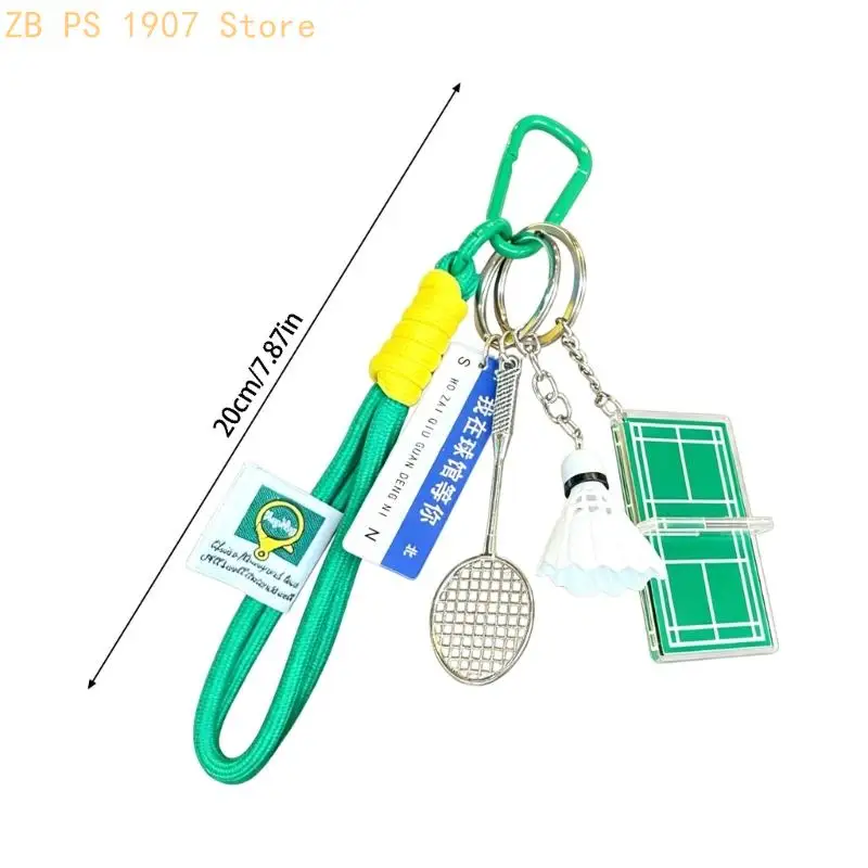 Acrylic Badminton Keychain Lightweight Sporty Design Pendant For Keys Or Bags 55KA